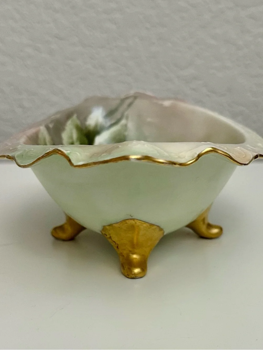 Vintage Wallendar Austria Serving Bowl w/ Cherry Tree Pattern/1884-1909